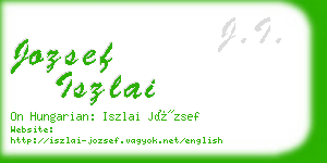 jozsef iszlai business card